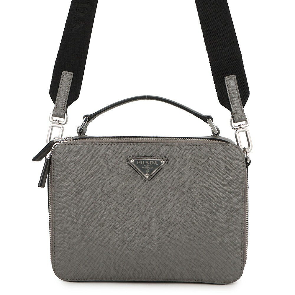 Rakuten - プラダ ハンドバッグ ブリック サフィアーノレザー 1VH069 PRADA 2way 【安心保証】 【中古】 プラダ バッグ メンズ PRADA BAG