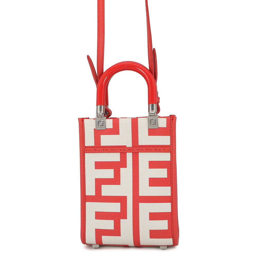 Rakuten - フェンディ ハンドバッグ サンシャイン ショッパー ミニ キャンバス 8BS051マークジェイコブスコラボ 2wayショルダー 白 【安心保証】 【中古】 フェンディ バッグ レディース FENDI BAG
