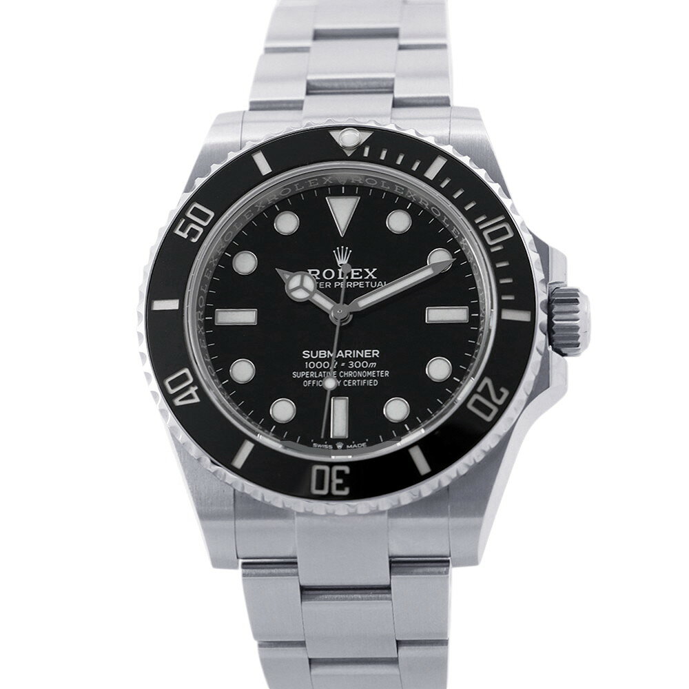 ロレックス サブマリーナ ノンデイト ランダムシリアル ルーレット 124060 ROLEX 腕時計 ウォッチ 黒文字盤 【安心保証】 【中古】 ロレックス サブマリーナ ROLEX ロレックス 中古