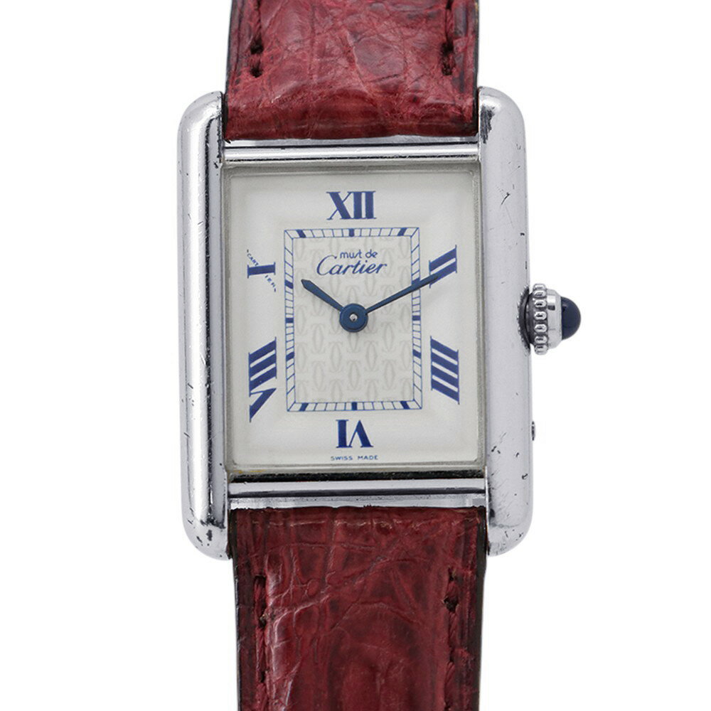 Rakuten - カルティエ マストタンク MM 2416 SV925 ヴィンテージ Cartier 腕時計 白文字盤 【安心保証】 【中古】 カルティエ マストタンク Cartier カルティエ 中古