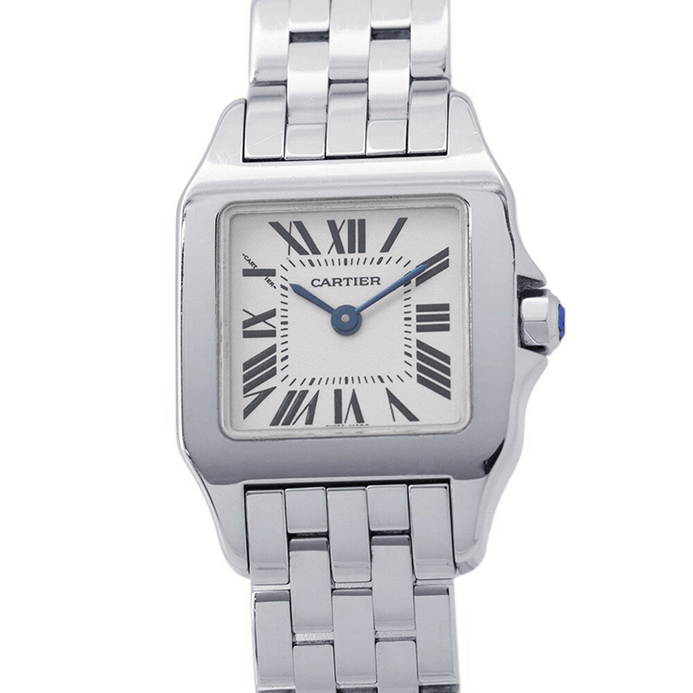 カルティエ サントスドゥモワゼルSM W25064Z5 Cartier 腕時計 ベージュ文字盤 【安心保証】 【中古】 カルティエ サントスドゥモワゼル Cartier カルティエ 中古