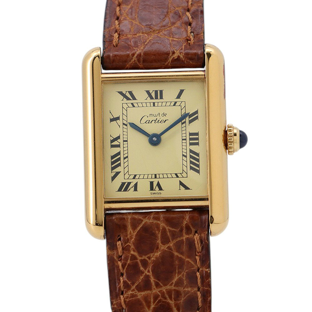 Rakuten - カルティエ マストタンク SM W1003153 Cartier 腕時計 アイボリー文字盤 【安心保証】 【中古】 カルティエ マストタンク Cartier カルティエ 中古