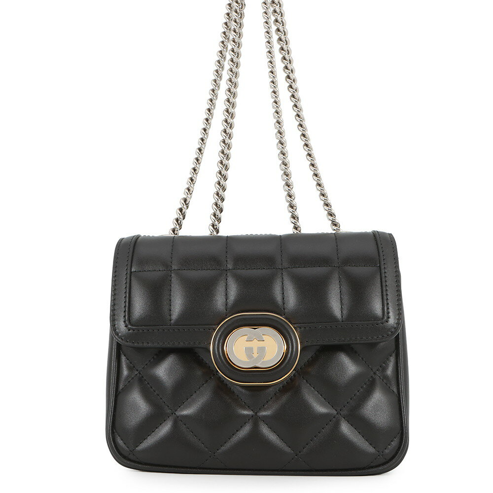 グッチ ショルダーバッグ デコ ミニ チェーンショルダーバッグ レザー 741457 GUCCI 2way バッグ 黒 【中古】 グッチ バッグ GUCCI BAG