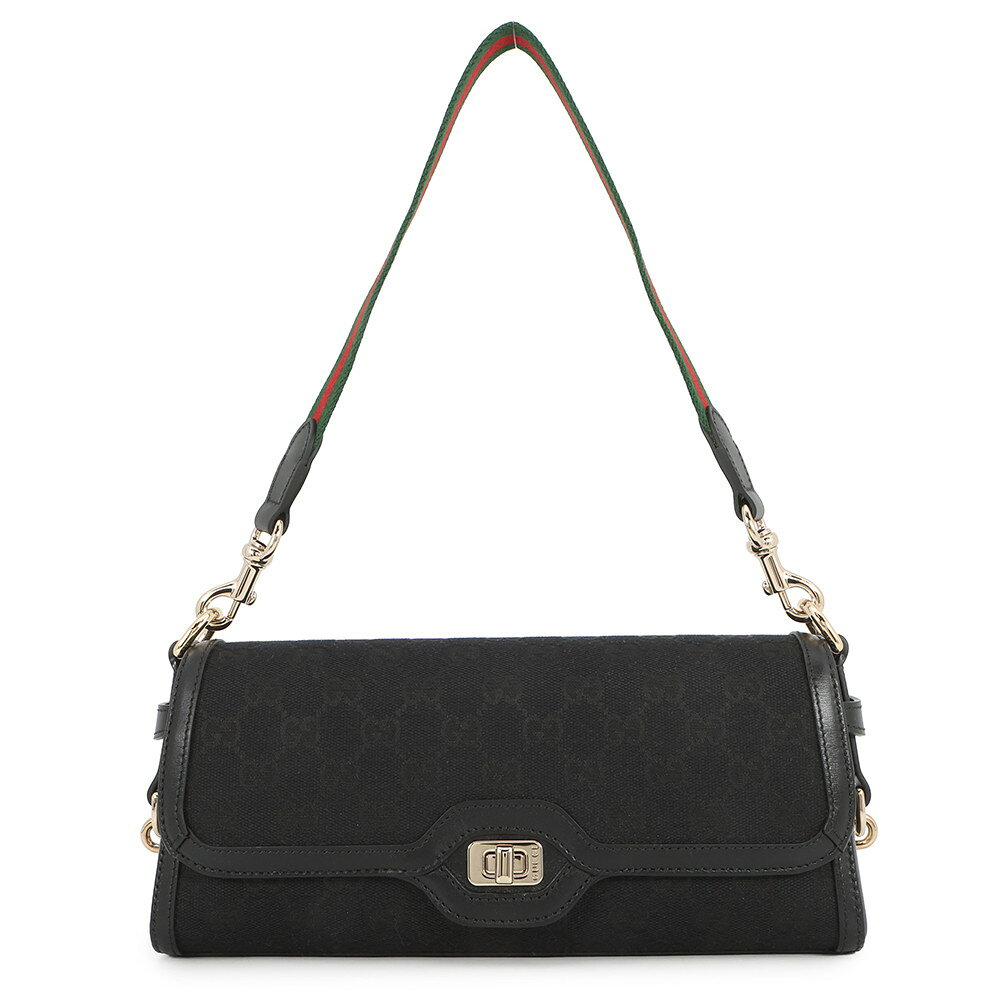Rakuten - グッチ ショルダーバッグ ルーチェ GGキャンバス レザー 786027 GUCCI バッグ ワンショルダー 黒 【中古】 グッチ バッグ GUCCI BAG