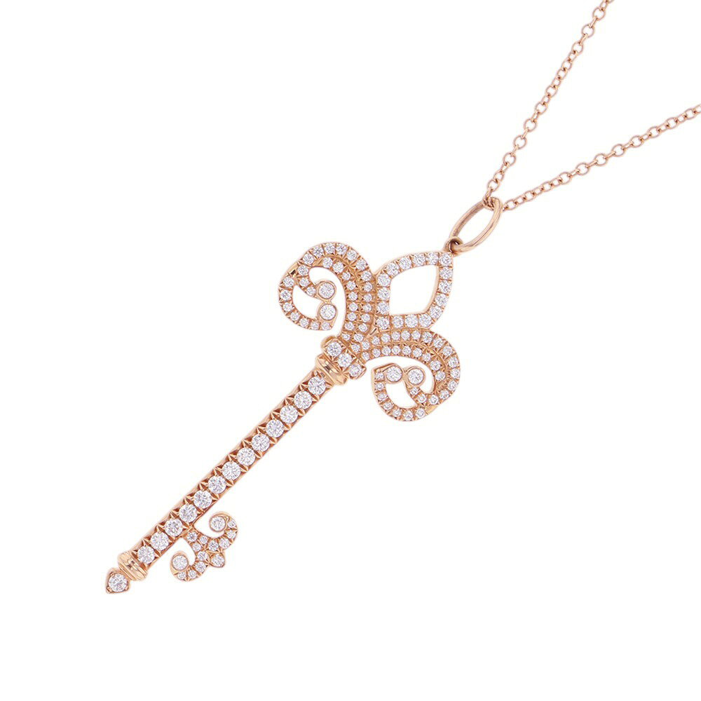 Rakuten - ティファニー ネックレス フルール ド リス キー ペンダント ダイヤモンド K18PGピンクゴールド Tiffany&Co. 【安心保証】 【中古】 ティファニー フルール ドリス キー ダイヤモンド Tiffany&Co. 中古
