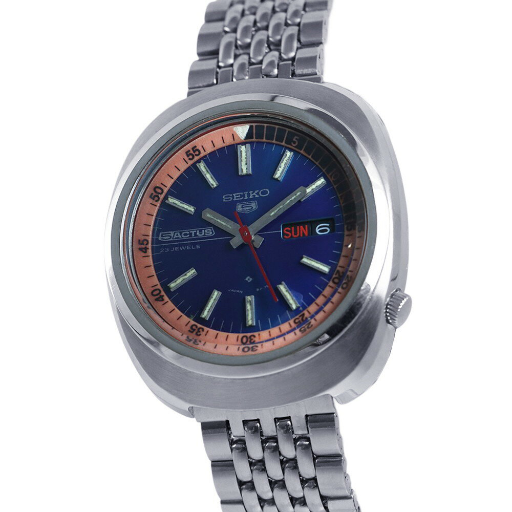 乐天商城 - セイコー 5スポーツ デイデイト 5126-6010 SEIKO 腕時計 ネイビー文字盤 【安心保証】 【中古】 セイコー 5スポーツ SEIKO セイコー 中古