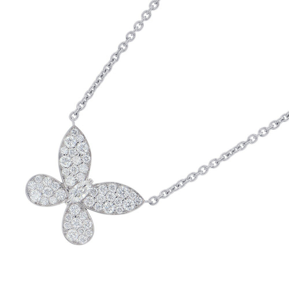 Rakuten - グラフ ネックレス パヴェ バタフライ ダイヤモンド ミニ ペンダント ダイヤ 計約0.55ct K18WGホワイトゴールド RGP550 【安心保証】 【中古】 グラフ バタフライ ダイヤモンド パヴェダイヤ GRAFF 中古