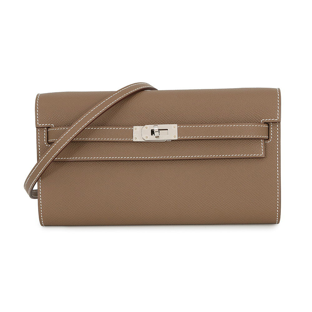 Rakuten - エルメス ケリーウォレット ロング トゥーゴー エトゥープ/シルバー金具 エプソン K刻印 HERMES 財布 【中古】 エルメス 財布 エルメス HERMES WALLET