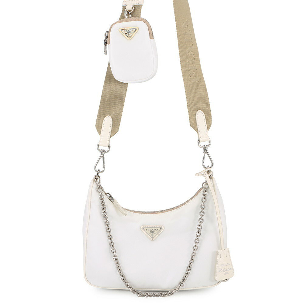 乐天商城 - プラダ ショルダーバッグ Re-Edition2005 ナイロン 1BH204 PRADA 2wayバッグ 白 【安心保証】 【中古】 プラダ バッグ PRADA BAG