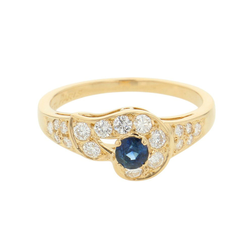 Rakuten - ショーメ リング サファイヤ/ダイヤモンド K18YGイエローゴールド リングサイズ約10号 CHAUMET 指輪 【安心保証】 【中古】 ショーメ サファイヤ ダイヤモンド CHAUMET 中古