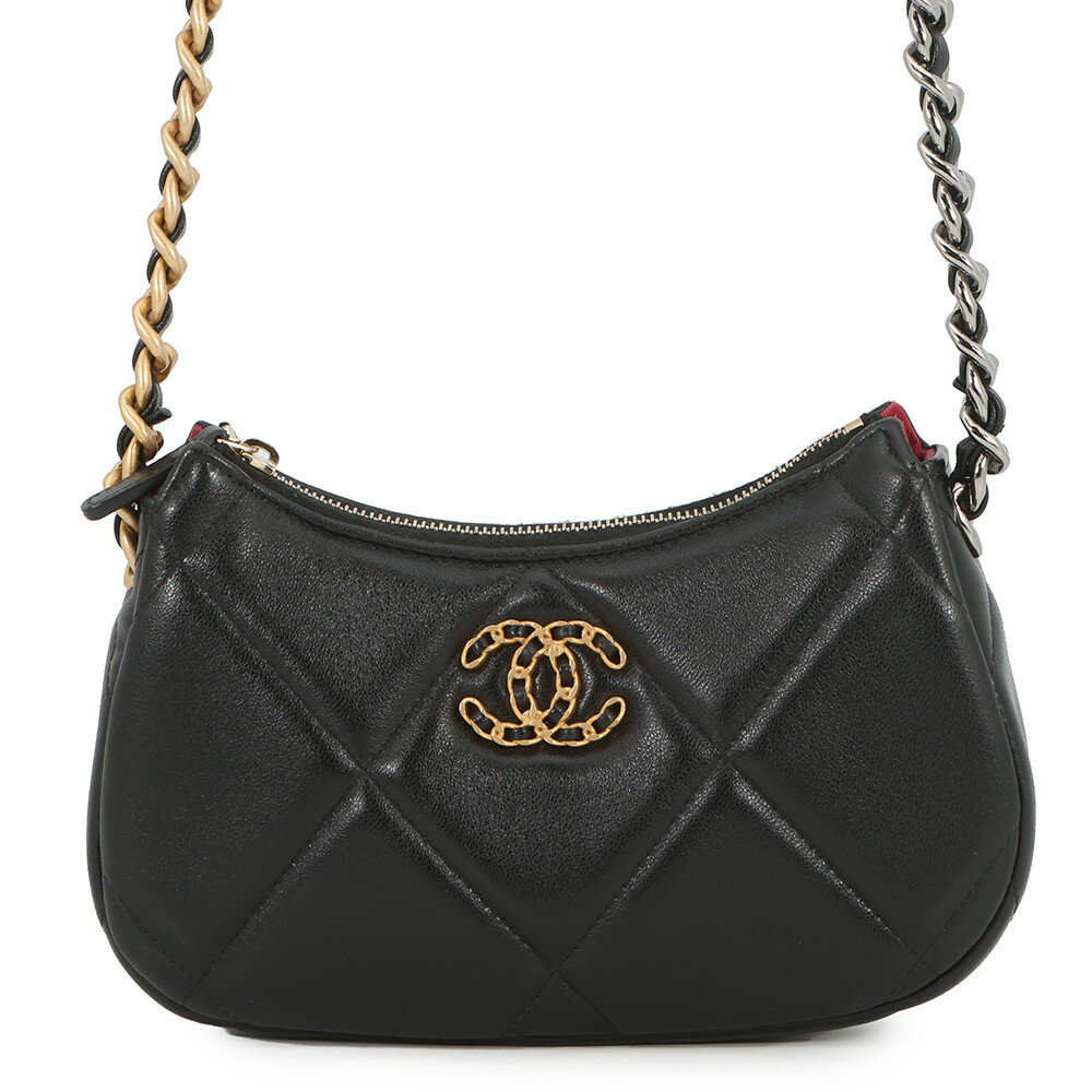 Rakuten - シャネル チェーンショルダーバッグ シャネル19 マトラッセ スモール ホーボー ラムスキン AP3676 CHANEL 黒 【安心保証】 【中古】 シャネル バッグ レディース CHANEL BAG