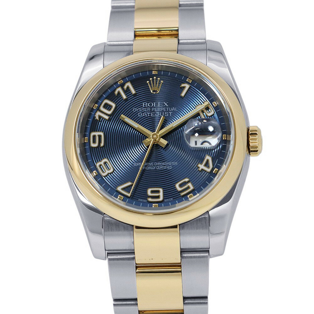 Rakuten - ロレックス デイトジャスト D番 116203 ROLEX 腕時計 ブルーコンセントリック文字盤 【安心保証】 【中古】 ロレックス デイトジャスト ROLEX ロレックス 中古