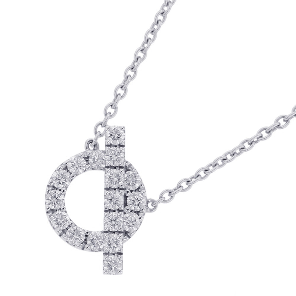 Rakuten - エルメス ネックレス フィネス ペンダント ダイヤモンド 17P 計0.46ct K18WGホワイトゴールド HERMES 【安心保証】 【中古】 エルメス ネックレス HERMES 中古