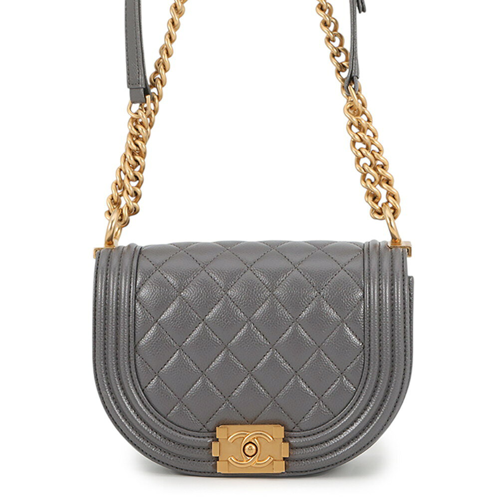 シャネル チェーンショルダーバッグ マトラッセ ココマーク ボーイシャネル スモール キャビアスキン AS3350 CHANEL 2way 【安心保証】 【中古】 シャネル バッグ レディース CHANEL BAG
