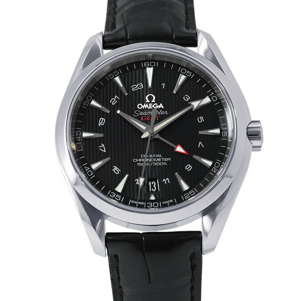 オメガ シーマスター アクアテラ 150M コーアクシャル GMT 231.10.43.22.01.001 OMEGA 腕時計 黒文字盤 【安心保証】 【中古】 オメガ シーマスター OMEGA オメガ 中古