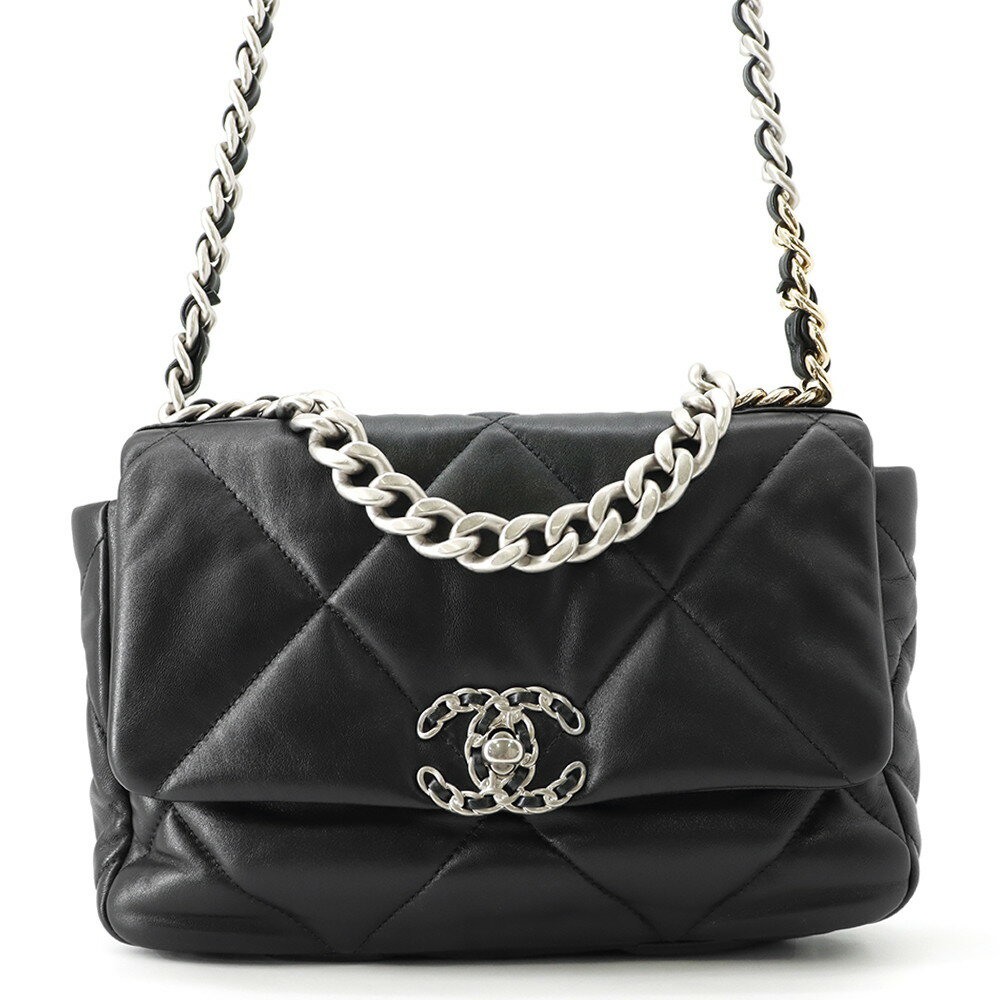 シャネル チェーンショルダーバッグ CHANEL19 フラップバッグ ココマーク ラムスキン AS1160 CHANEL 黒 【安心保証】 【中古】 シャネル CHANEL19 バッグ レディース CHANEL BAG