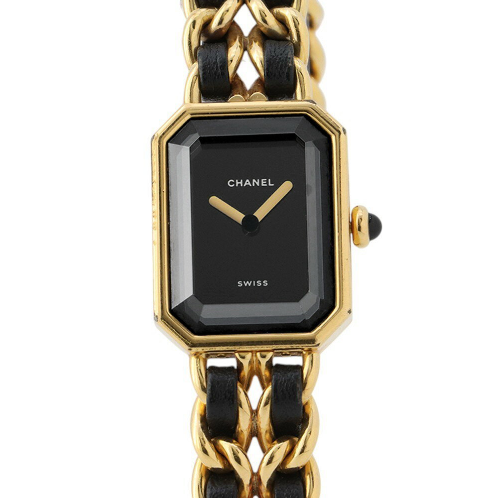シャネル プルミエール L H0001 CHANEL 腕時計 黒文字盤 レディース 【安心保証】 【中古】 シャネル プルミエール CHANEL シャネル 中古
