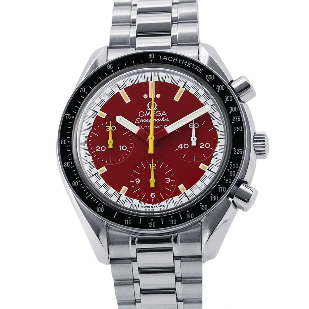 オメガ スピードマスター レーシング ミハエル・シューマッハ 3510.61 OMEGA 腕時計 レッド文字盤 【安心保証】 【中古】 オメガ スピードマスター OMEGA オメガ