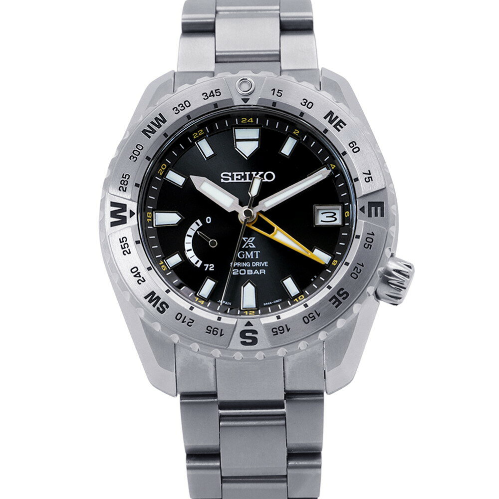 セイコー プロスペックス GMT スプリングドライブ SBDB029 SEIKO 腕時計 黒文字盤 【安心保証】 【中古】 セイコー プロスペックス SEIKO セイコー 中古