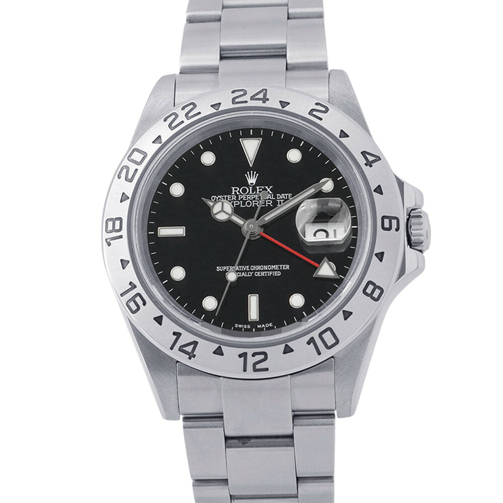 ロレックス エクスプローラー2 D番 16570 ROLEX 腕時計 黒文字盤 【安心保証】 【中古】 ロレックス エクスプローラー ROLEX ロレックス