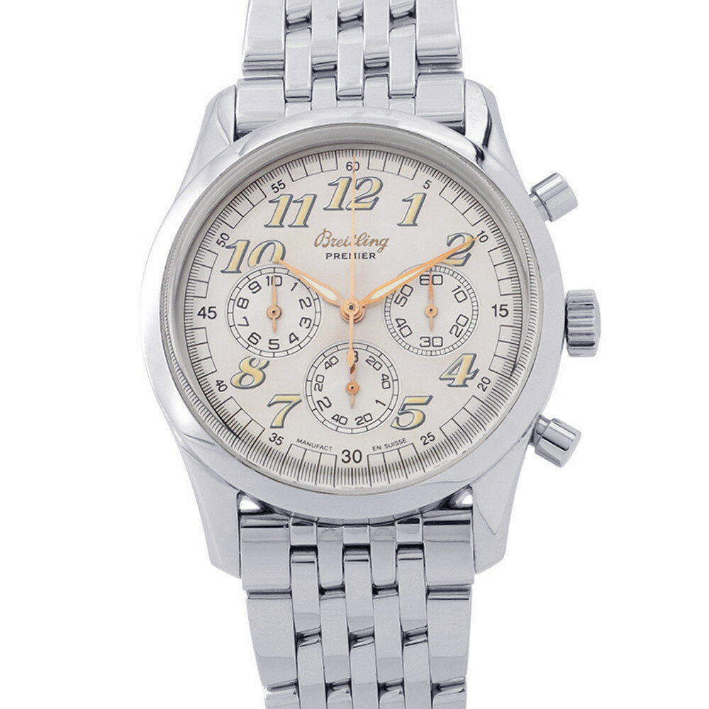 ブライトリング ナビタイマー プレミエ クロノグラフ A403G58NP BREITLING 腕時計 メンズ シルバー文字盤 【安心保証】 【中古】 ブライトリング ナビタイマー BREITLING ブライトリング