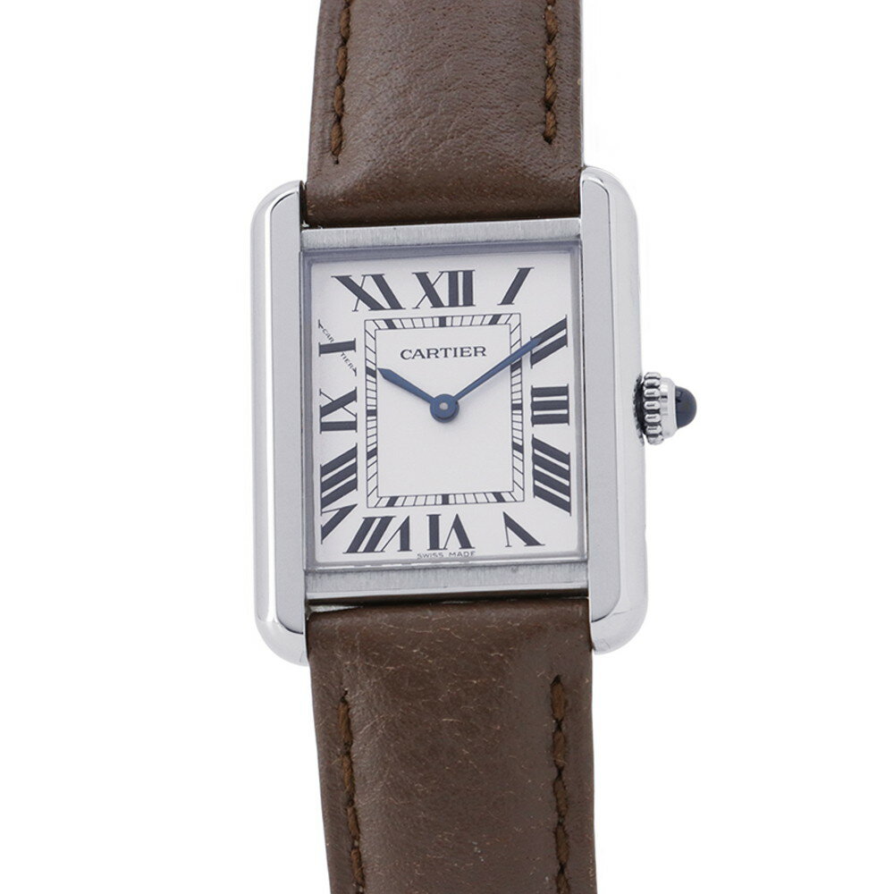 カルティエ タンク ソロ SM WSTA0030 Cartier 腕時計 シルバー文字盤 クォーツ 【安心保証】 【中古】 カルティエ タンク ソロ Cartier カルティエ 中古