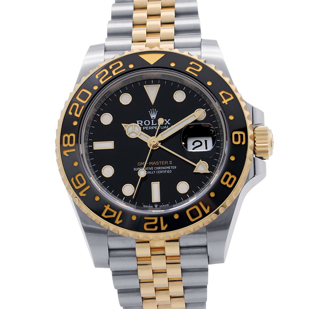 ロレックス GMTマスター2 SS/K18YG ランダムシリアル ルーレット 126713GRNR ROLEX 腕時計 黒文字盤 【安心保証】 【中古】 ロレックス GMTマスター2 ROLEX ロレックス 中古
