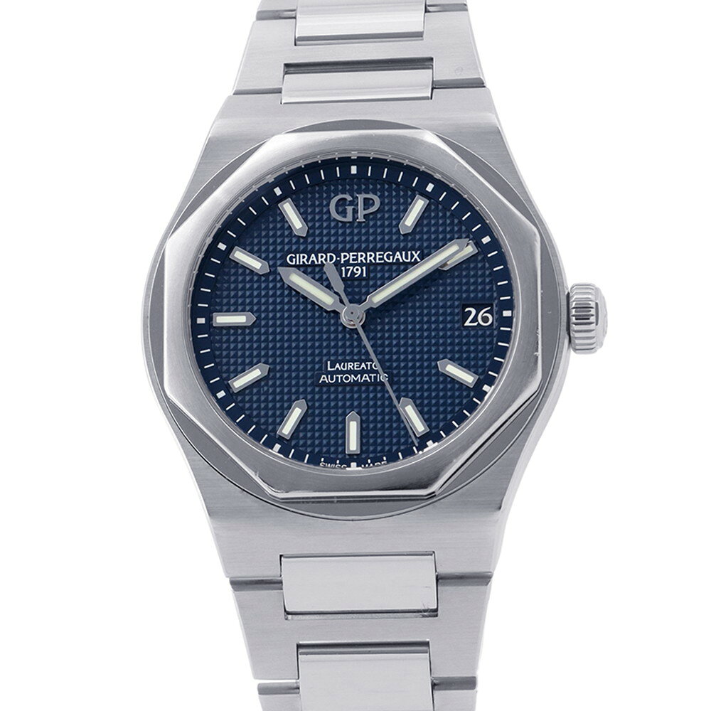 ジラールペルゴ ロレアート 81010-11-431-11A GIRARD-PERREGAUX 腕時計 ブルー文字盤 【安心保証】 【中古】 ジラールペルゴ ロレアート GIRARD-PERREGAUX ジラールペルゴ 中古