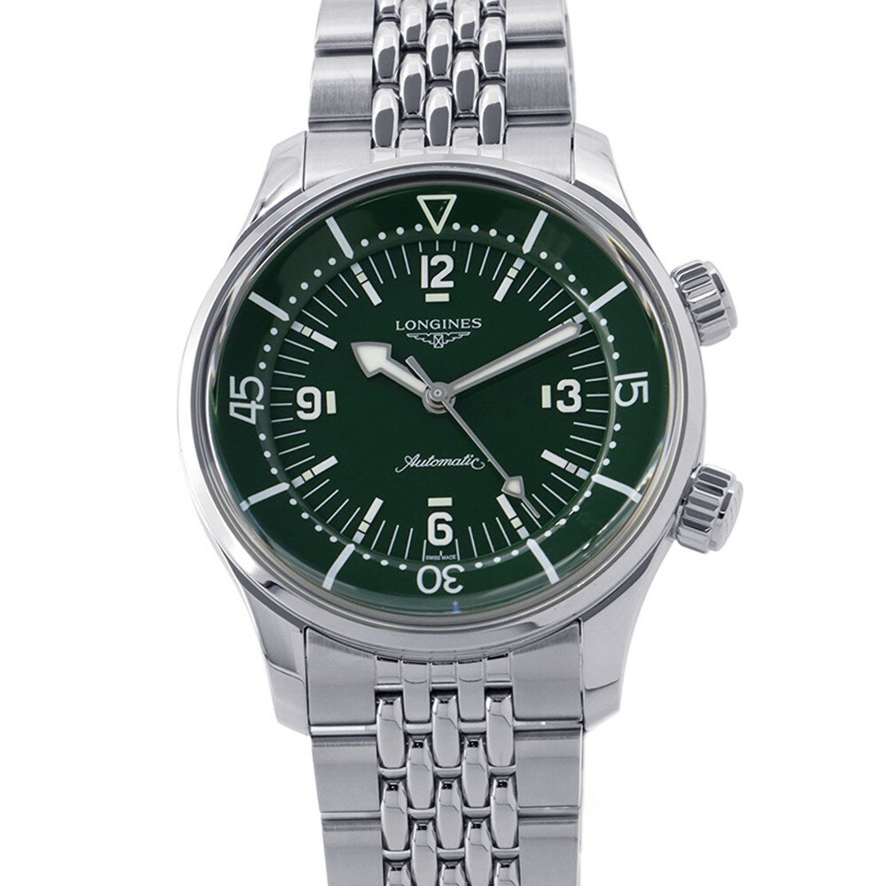 ロンジン レジェンドダイバー L3.764.4.06.6 LONGINES 腕時計 グリーン文字盤 ロンジン レジェンドダイバー LONGINES ロンジン 新品