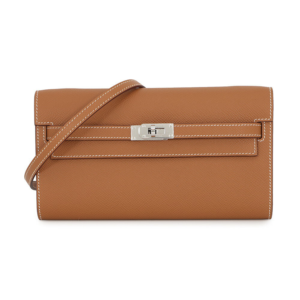 エルメス 長財布 ケリーウォレット ロング トゥーゴー ゴールド/シルバー金具 エプソン K刻印 HERMES 【中古】 エルメス 財布 エルメス 長財布 HERMES WALLET