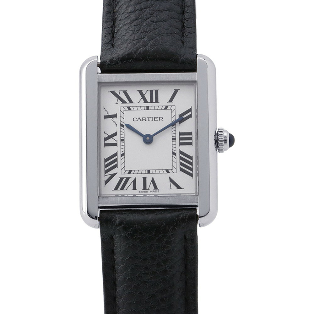 カルティエ タンク ソロ SM WSTA0030 Cartier 腕時計 シルバー文字盤 クォーツ 【安心保証】 【中古】 カルティエ タンク Cartier カルティエ 中古