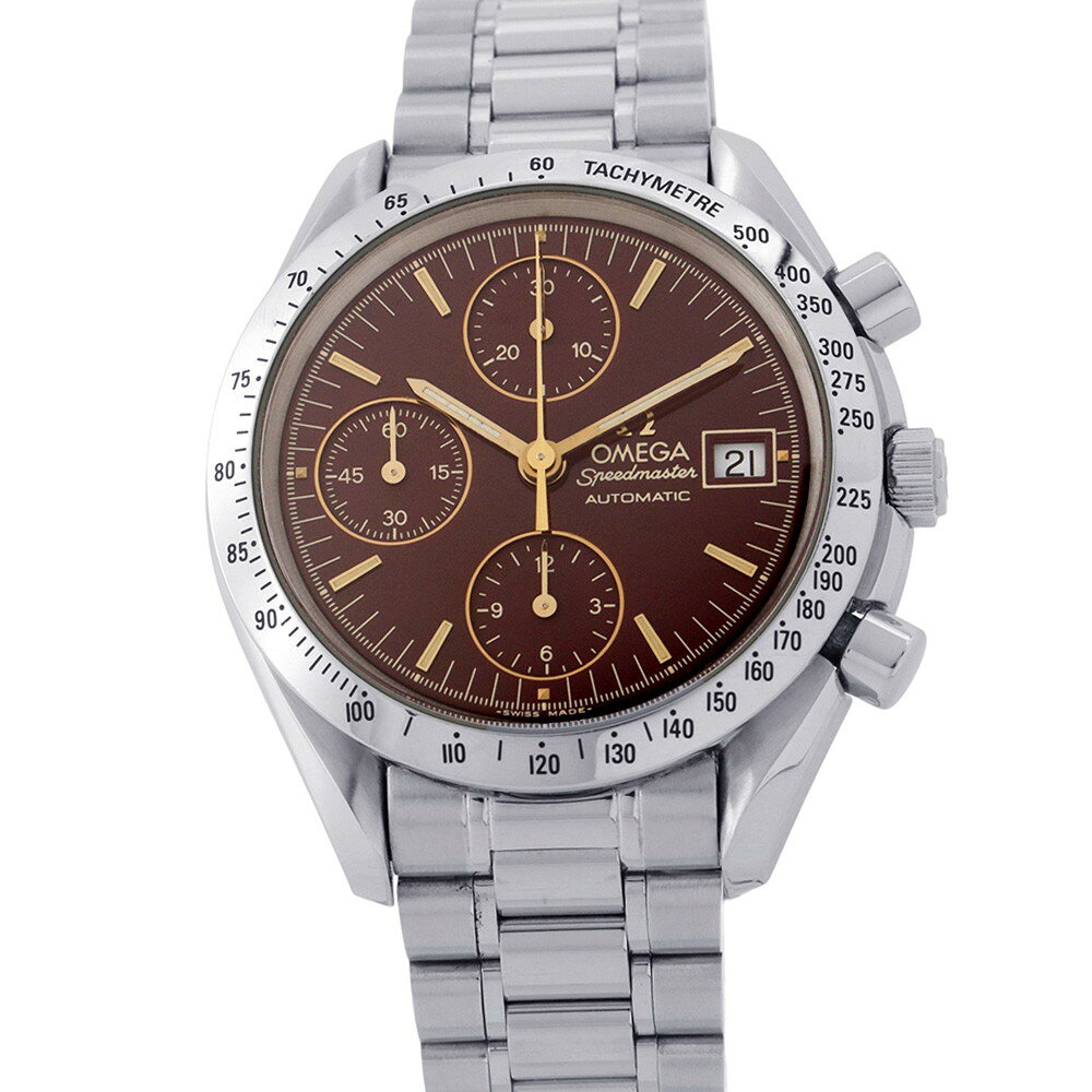 オメガ スピードマスター デイト 丸井限定 3511.61 OMEGA 腕時計 ワインレッド文字盤 【安心保証】 【中古】 オメガ スピードマスター OMEGA オメガ 中古