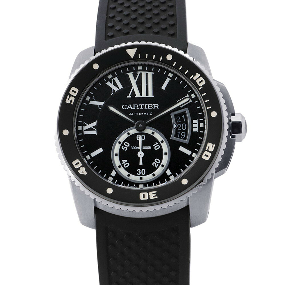 カルティエ カリブル ドゥ カルティエ ダイバー W7100056 Cartier 腕時計 ウォッチ 黒文字盤 【安心保証】 【中古】 カルティエ カリブル ドゥ カルティエ Cartier 中古