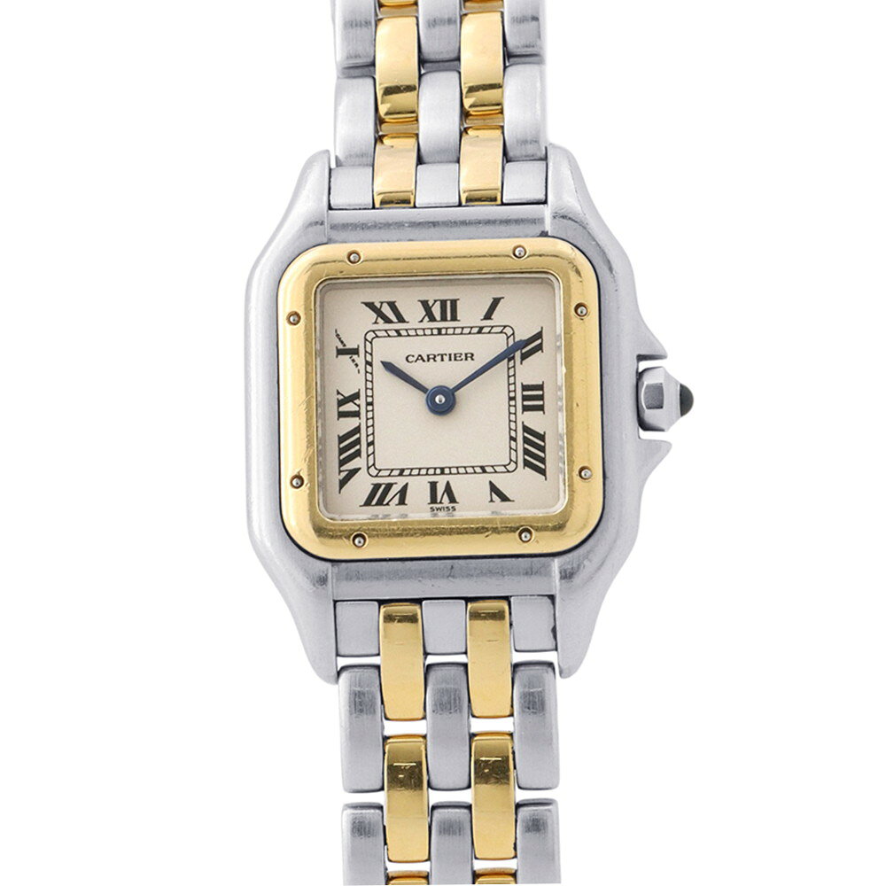 カルティエ パンテール 2ロウ SM W25029B6 Cartier 腕時計 アイボリー文字盤 クォーツ ヴィンテージ 【安心保証】 【中古】 カルティエ パンテール Cartier カルティエ 中古