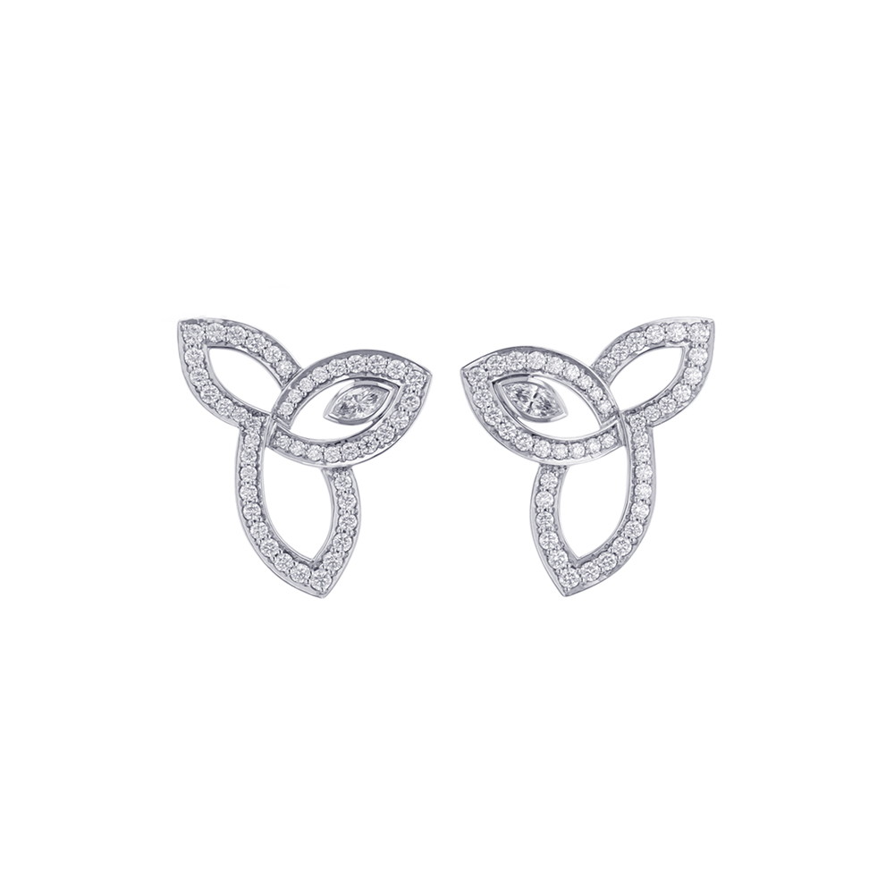 Harry Winston リリークラスター・イヤリング