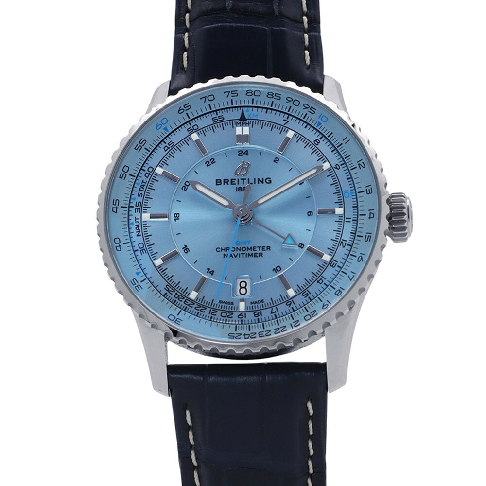 ブライトリング ナビタイマー オートマチック GMT 41 A32310171C1P1 BREITLING 腕時計 アイスブルー文字盤 【安心保証】 【中古】 ブライトリング ナビタイマー BREITLING ブライトリング 中古