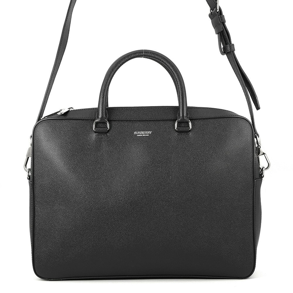 バーバリー ビジネスバッグ エインズワース 2WAYブリーフケース カーフグレインレザー 8014265 BURBERRY 黒 メンズ 【安心保証】 【中古】 バーバリー バッグ BURBERRY BAG