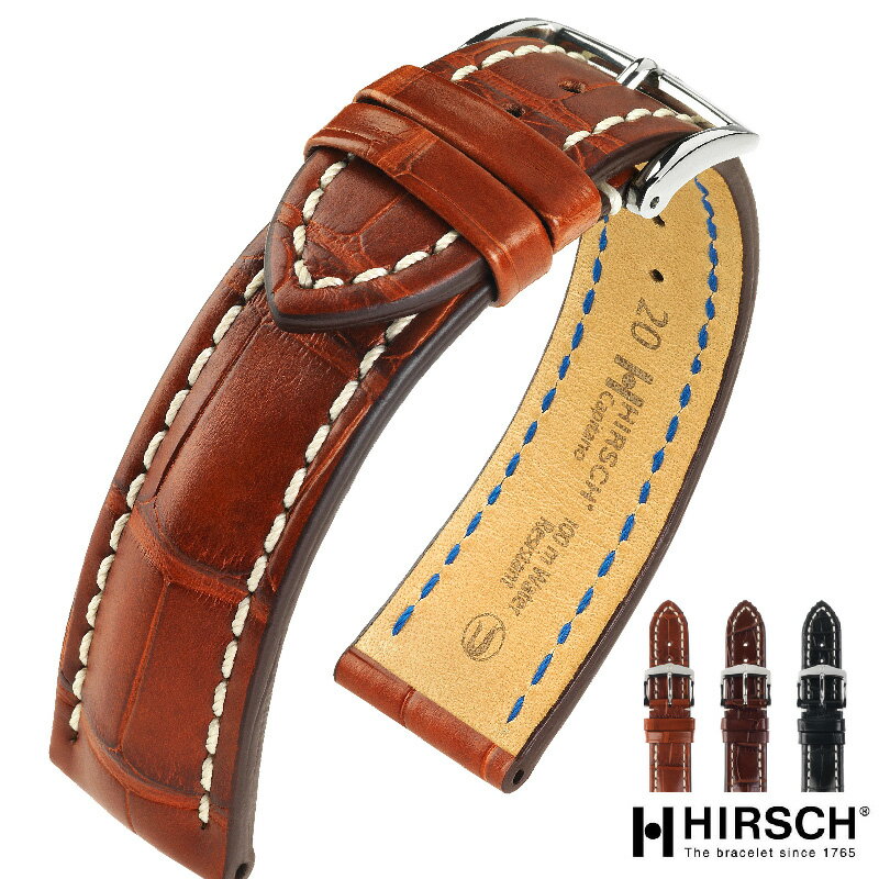 時計ベルト 時計バンド 本革 交換 ウオッチ CAPITANO カピターノ ヒルシュ HIRSCH メンズ 18mm, 19mm, 20mm, 21mm, 22mm, 24mm　hi-05007 5と0のつく日:ポイント10倍&クーポン利用で5%OFF