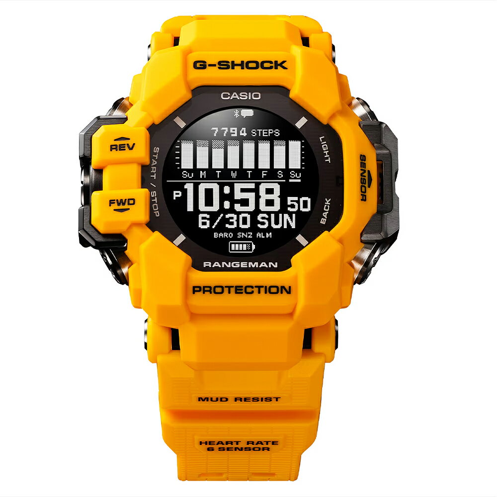 G-SHOCK ジーショック MASTER OF G - LAND GPR-H1000-9JR 53mm 53ミリ メンズ 腕時計 メンズ腕時計 正規品 ブランド ビジネス ソーラー Gショック イエロー カシオ RANGEMAN 送料無料