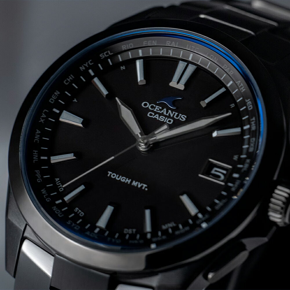 カシオ オシアナス OCW-S100B-1AJF 41mm 41ミリ メンズ 腕時計 メンズ腕時計 正規品 ブランド ビジネス ソーラー ブラック 黒 黒色 CASIO OCEANUS 3hands model 送料無料