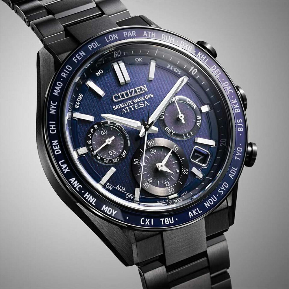 ◎ポイント10倍◎ シチズン アテッサ CC4059-64L ACT Line 44mm 44ミリ GPS メンズ 腕時計 メンズ腕時計 シチズン腕時計 新品 正規品 ビジネス パープル 紫 紫色 CITIZEN ATTESA ブラックチタンシリーズ 送料無料