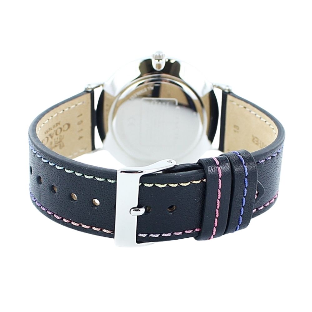 コーチ 時計 メンズ レディース ボーイズサイズ 腕時計 手表 PERRY ペリー 虹色 ブラック レザー こーち 可愛い おしゃれ サプライズ ファッション アクセサリー 記念日 彼女 妻 奥さん 恋人 好きな人 誕生日プレゼント 成人 卒業 入学