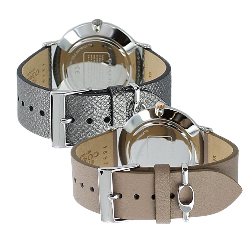 プレゼント コーチ ペアウォッチ ペア カップル お揃い シンプル 腕時計 手表 グレー ブラウンレザーベルト 結婚祝い 贈り物 ペア 両親 結婚記念日 メンズ レディース ペアギフト おしゃれ ブランド腕時計 記念品 記念日 サプライズ 誕生日プレゼント