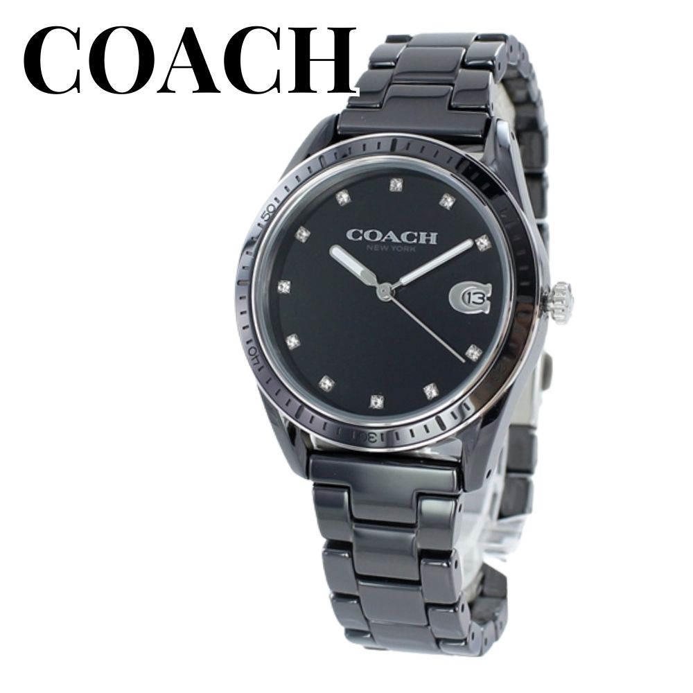 Rakuten - COACH コーチ 時計 レディース 腕時計 手表 プレストン クリスタル ブラック セラミック こーち 可愛い おしゃれ サプライズ ファッション アクセサリー 記念日 彼女 妻 奥さん 恋人 好きな人 誕生日プレゼント 成人 卒業 入学