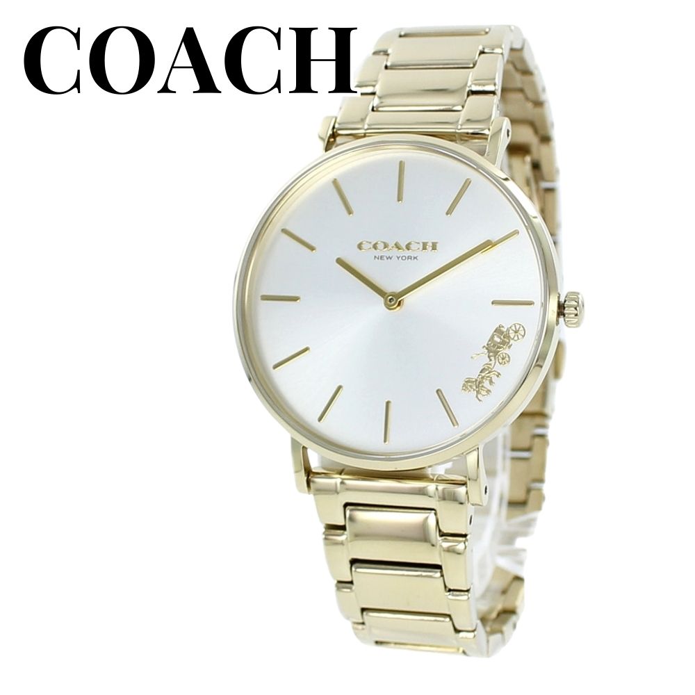 Rakuten - COACH コーチ 時計 レディース 腕時計 手表 PERRY ペリー シルバー ゴールド ステンレス ブレスレット シンプル ミニマム デザイン スリムケース 贈り物 ブランド腕時計 サプライズ ペアでも使える 誕生日プレゼント 成人 卒業 入学