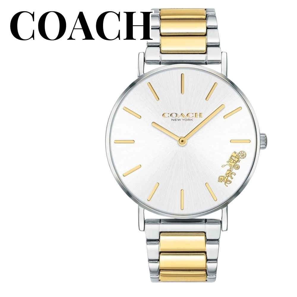 Rakuten - COACH コーチ 時計 レディース 腕時計 手表 PERRY シルバー ゴールド シンプル 可愛い 彼女 デート ステンレス ブレスレット シンプル ミニマム デザイン スリムケース 贈り物 ブランド腕時計 サプライズ ペアでも使える 誕生日プレゼント 成人 卒業 入学