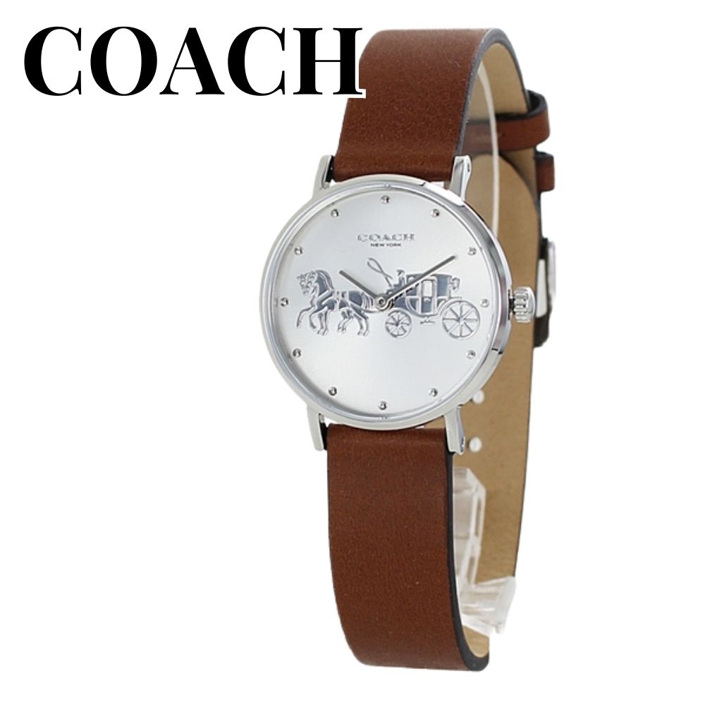 コーチ 腕時計 手表 レディース 女性 仕事用 レザー 時計 ブラウン オシャレ ブランド 妻 母親 女友達 ..