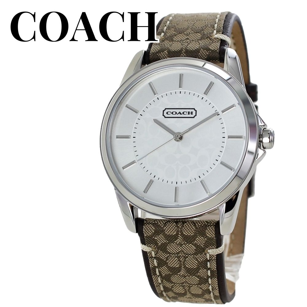 コーチ 腕時計 メンズ レディース ユニセックス 男女兼用 シンプル シグネチャー 男性 女性 誕生日 退職祝い 結婚記念日 プレゼント 夫 妻 時計 おしゃれ ファッション 通勤 通学 【 SIGNATURE（シグネクチャー）コレクション 】 ※ユニセックスでお使い頂けます。 大きすぎない文字盤が好みの男性の方にもおすすめです ★★1941年にニューヨークで創業された、世界中で人気のファッションブランドコーチ。 飽きのこないシックなデザインとリーズナブルな価格が魅力で、 女性を中心に年代問わず日本でも圧倒的な支持を受けています。 ◎ずっと使って欲しいプレゼントに。 ◎日常的に使える腕時計は贈り物にもおすすめです。 ■ブランド：COACH(コーチ) ■クオーツ（電池式） ■電池交換について：量販店の時計売り場や最寄りの腕時計店で可能なモデルです。 ■防水性：日常生活防水 ■サイズ(約) 時計の幅：38mm（リューズを含まず） ベルト腕周り：最短13cm〜最長18cm ■ベルトカラー：ブラウン ■ブランド専用BOX ※ブランドBOXは入荷月によって異なる場合がございます。予めご了承くださいませ。 ■保証期間：1年間 14601506 プレゼント&nbsp;お祝い&nbsp;お礼&nbsp;感謝&nbsp;ありがとう&nbsp;お疲れ様&nbsp;ギフト&nbsp;結婚記念日&nbsp;入社祝い&nbsp;退職祝い&nbsp;喜ばれる贈り物&nbsp;10代&nbsp;20代&nbsp;30代&nbsp;40代&nbsp;50代&nbsp;60代&nbsp;70代&nbsp;80代&nbsp;女性&nbsp;母親&nbsp;姪っ子&nbsp;男性&nbsp;父親&nbsp;甥っ子