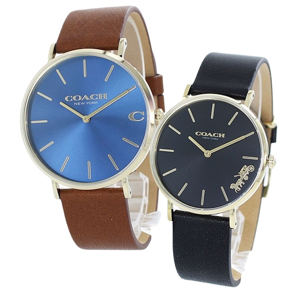コーチ 腕時計 手表 ペアウォッチ メンズ レディース 思い出 記念日 ペアギフト カップル 友人 親孝行 両親 結婚記念日 パートナー ブラウン ブラック レザー 卒業 入学 お祝い