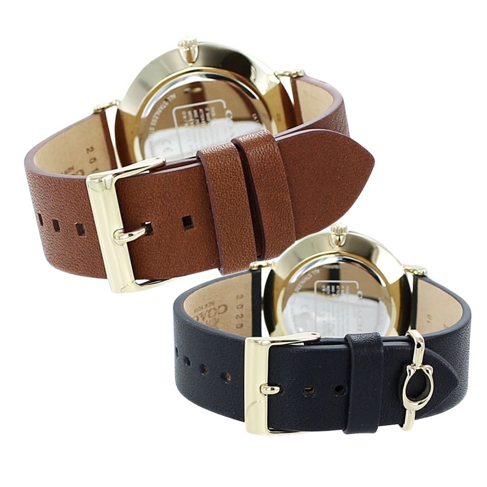 コーチ 腕時計 手表 ペアウォッチ メンズ レディース 思い出 記念日 ペアギフト カップル 友人 親孝行 両親 結婚記念日 パートナー ブラウン ブラック レザー 卒業 入学 お祝い